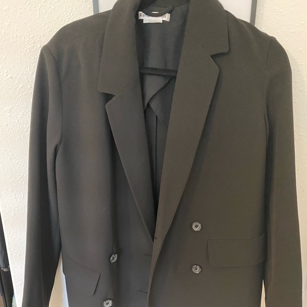 Reformation blazer black xs